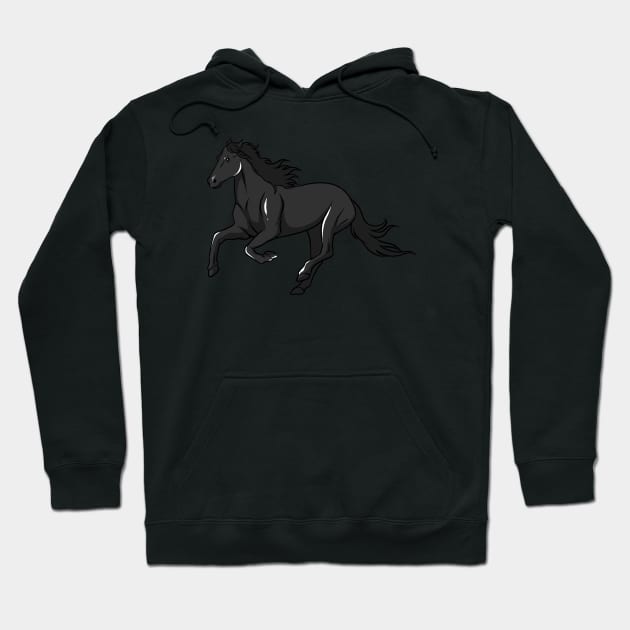 Black Horse Hoodie by fromherotozero